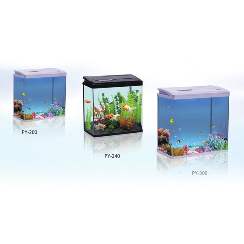 Desktop glass Aquarium with fllter and LED lighting Jelly fish Aquarium fish tank