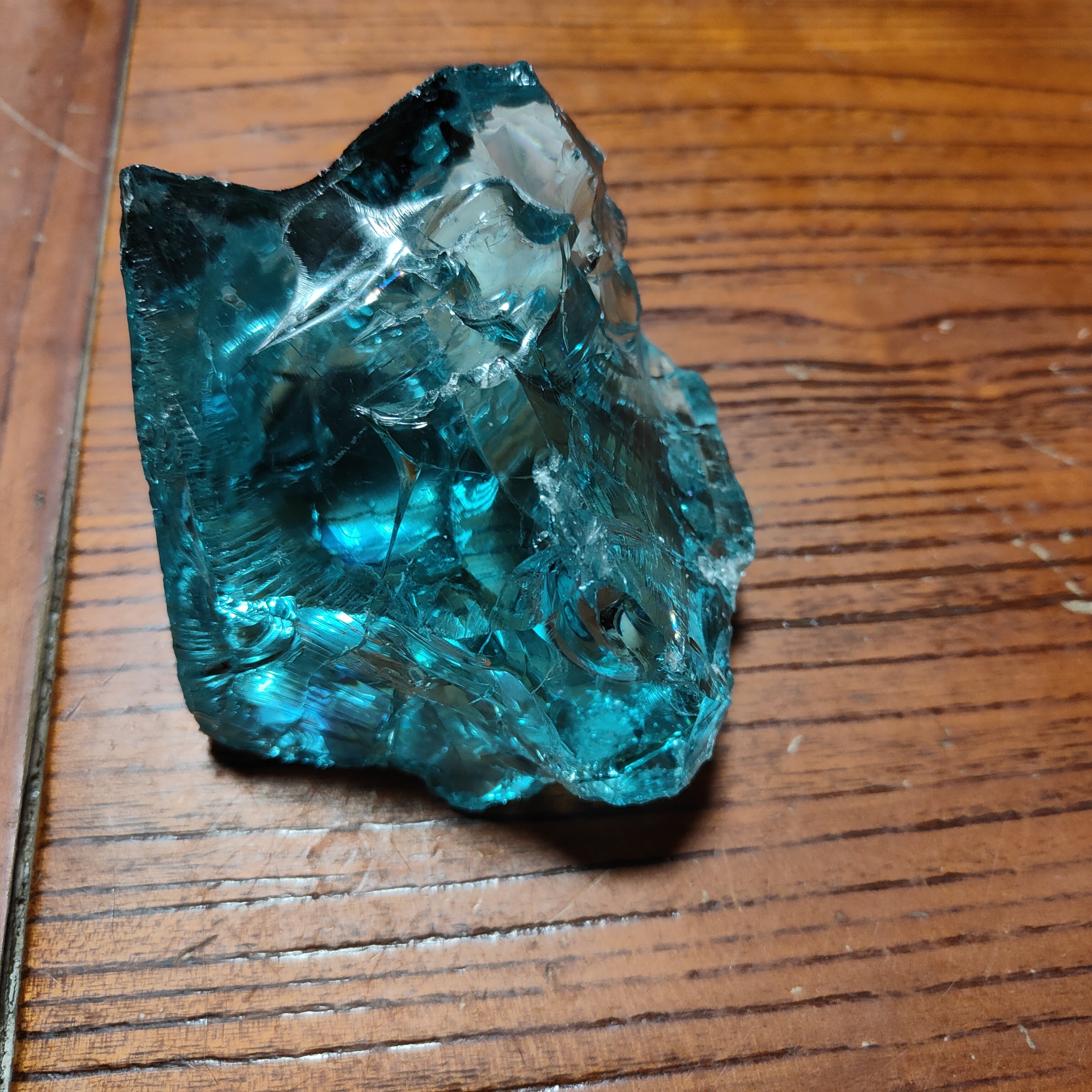 Wholesale colored glass block stone cage lamp landscape with 8-10cm irregular colored glass stone