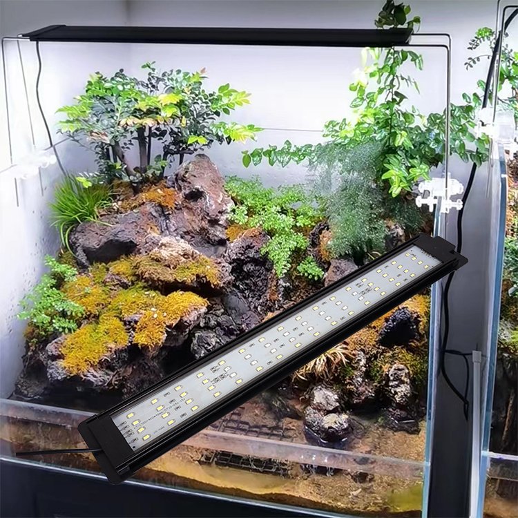 10W Full Spectrum Aquarium Lighting with Extendable Stand RGB 7 Modes LED Timing Dimming Controller Fish Tanks Accessories Lamp