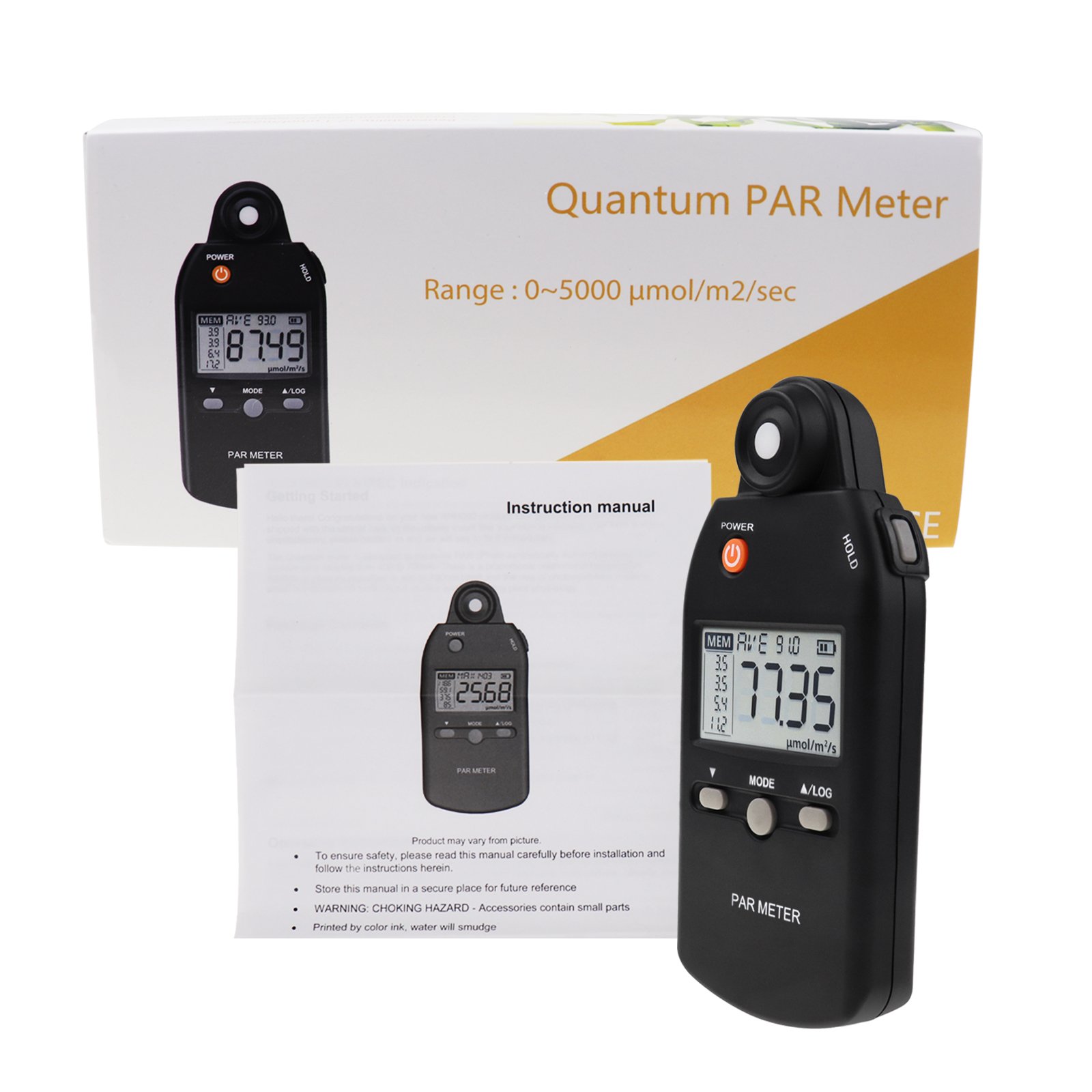 Handheld Light PAR Meter Quantum Full-Spectrum PPFD Photosynthetic Activity Measurement Analyzer Indoor Outdoor Plant Growing