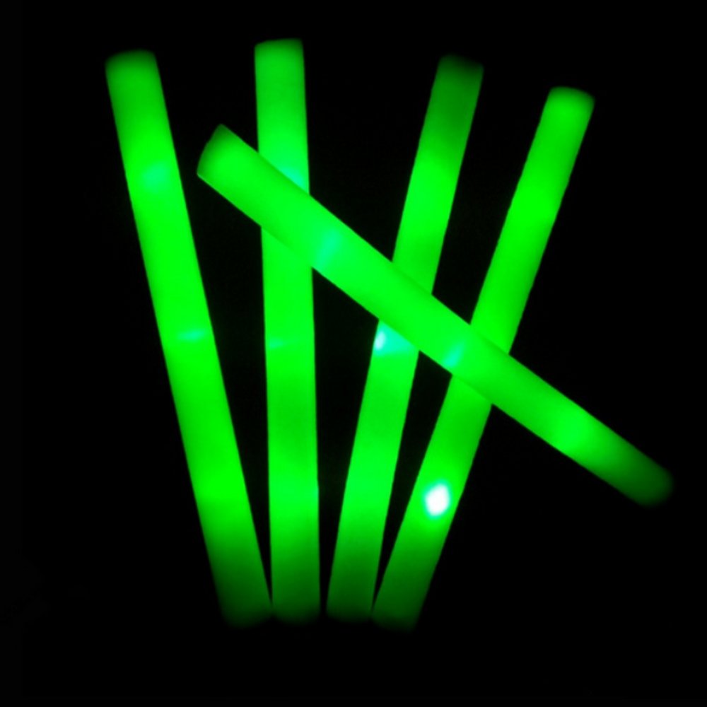 Led Luminous Sticks White Pink Party Rave Foam Glow Stick Bulk Flashing Multi Color Glow In Dark Led Glow Fluorescent Foam Stick