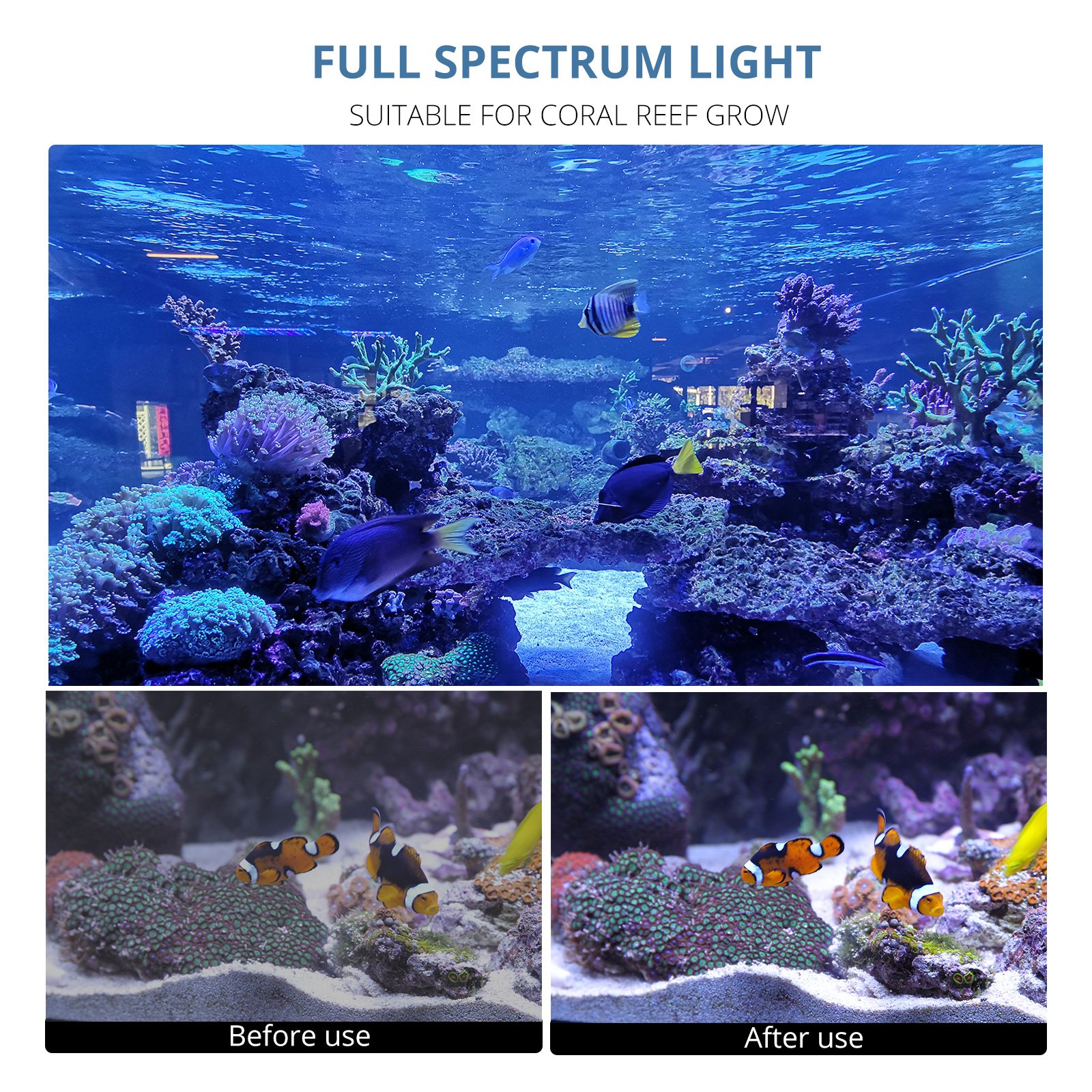 GAKO A052 Aquarium Light Led Fish Tank Light for Coral Reef Marine Saltwater
