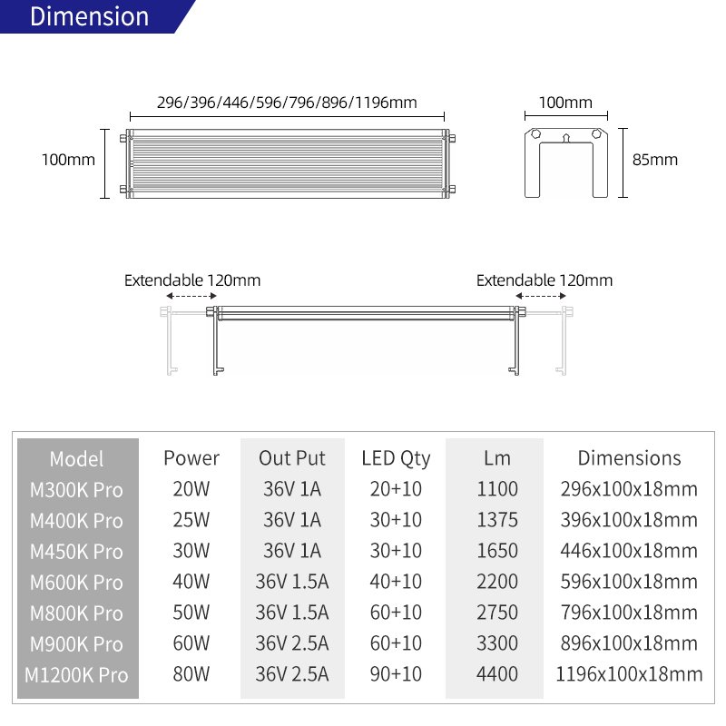 WEEKAQUA M600K PRO wrgb+uv full spectrum dimmable LED aquarium light for aqvarium fish tank aquascape acquario