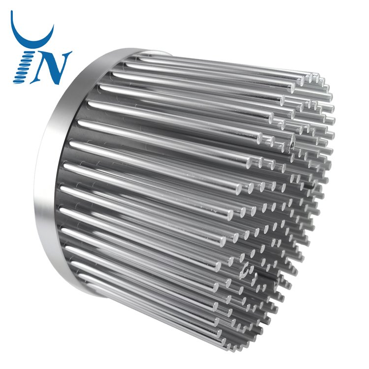 OEM Aluminum Cold Forging Heat sink Stamping Fin Cold Forged LED Stage Light Heat Sink Round Highbay Heatsink