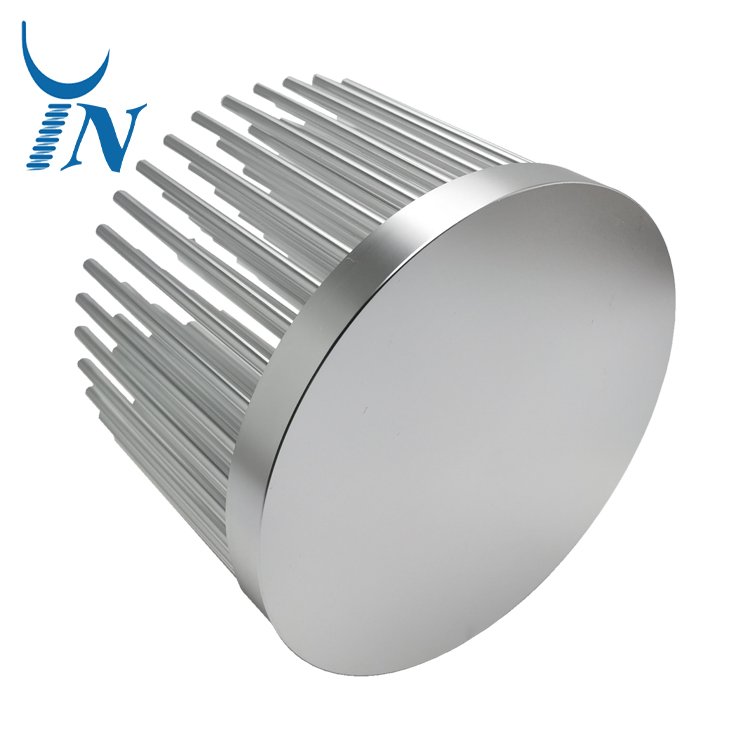 OEM Aluminum Cold Forging Heat sink Stamping Fin Cold Forged LED Stage Light Heat Sink Round Highbay Heatsink
