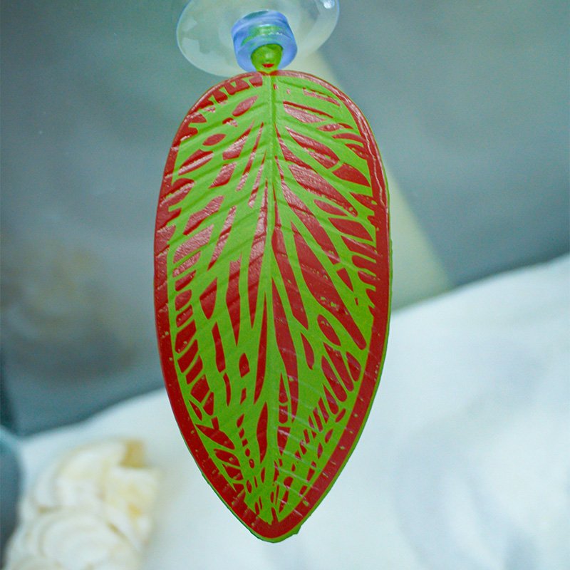 RTS Quick Delivery Fighting Fish Spawning Betta Resting Plastic Leaf with Sucker for Fish Tank Aquarium Decor Accessories