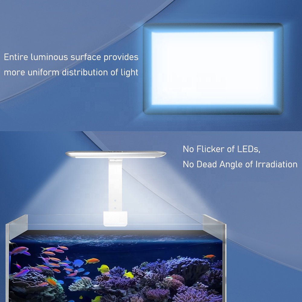 Keloray iSEA50 50W Full Spectrum App Sunrise Sunset Programmable Saltwater Freshwater Aquarium LED Light for Reef Fish Tank