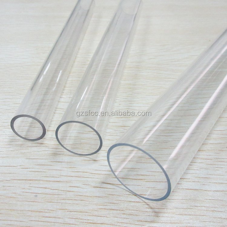 Custom High Quality PMMA Cast Cylinder Acrylic Clear Tube Plastic pipe Large Size for Machine, Aquarium, Hyperbaric Chamber