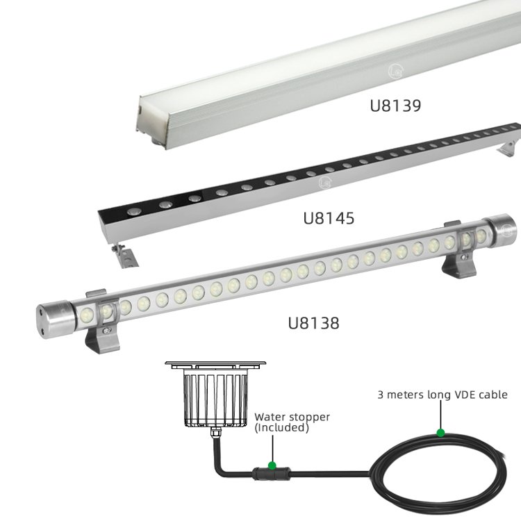 IP68 Waterproof LED Aquarium Decoration Light Linear Fish Tank Lights Bar Tube Strip Coral Reef Marine Lamp Underwater Light