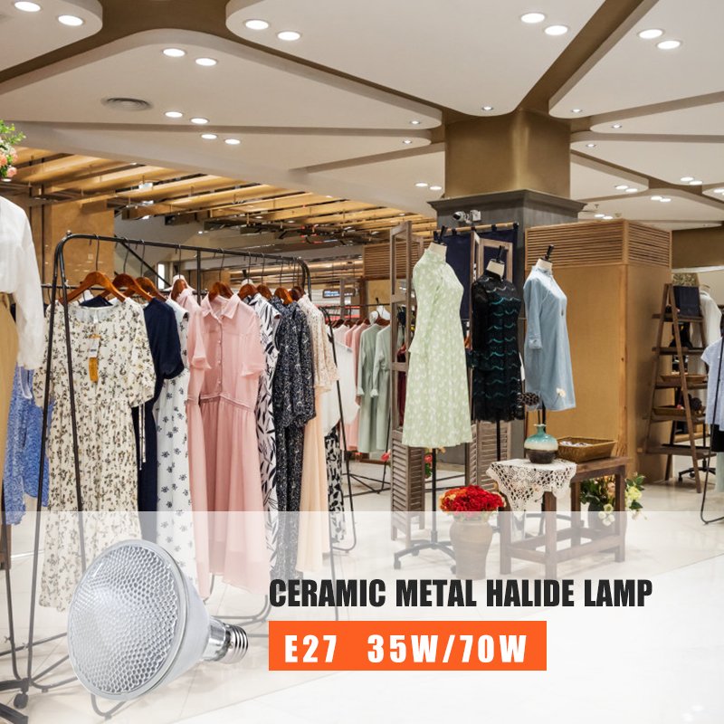 High CRI 220V CMH 35W 70W PAR30 UVB UVC E27 Ceramic Metal Halide Lamp Bulbs for Aquarium Light