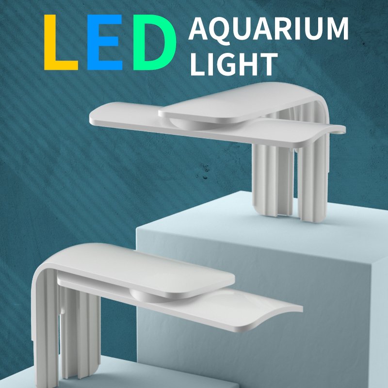 Jeneca D-13 Lighting Aquarium LED Light, Fish Tank Clip on Light, Clamp Aquarium Light Quality COLORFUL LEDs