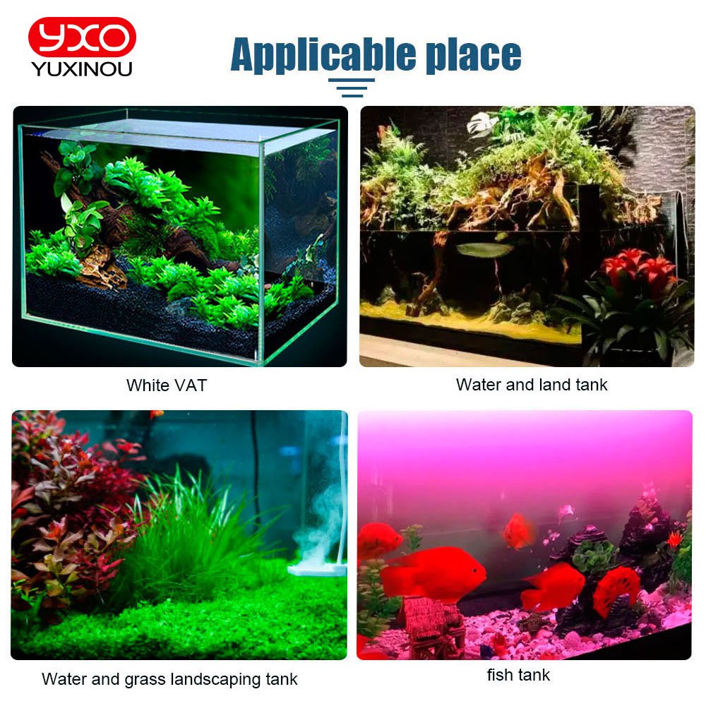 Aquarium Led lighting White Blue Full Spectrum Aquarium Light Waterproof IP65 AC110v 220v 200W Aquarium Light With PC cover