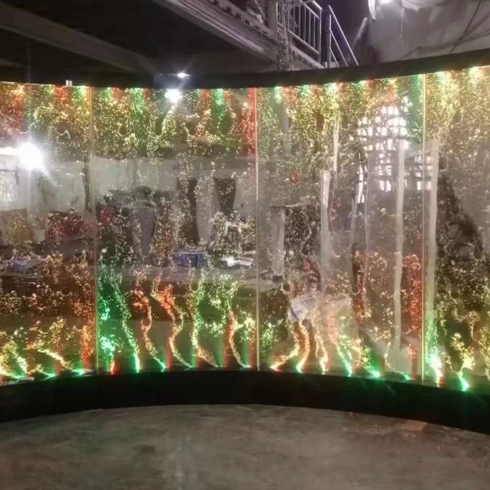 Floor Standing Color Changing Fashion New Design LED Acrylic Water Bubble Wall Salon Decoration Led Acrylic Water Bubble Wall