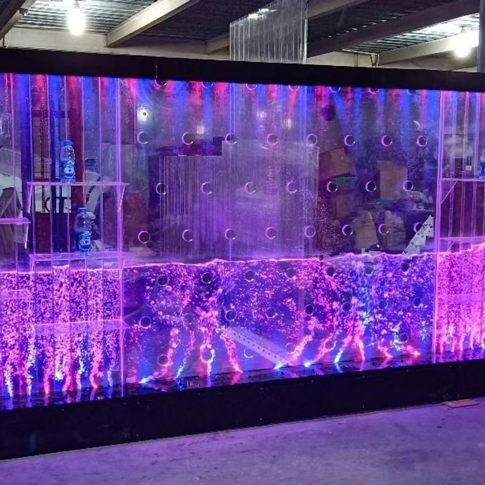 Floor Standing Color Changing Fashion New Design LED Acrylic Water Bubble Wall Salon Decoration Led Acrylic Water Bubble Wall