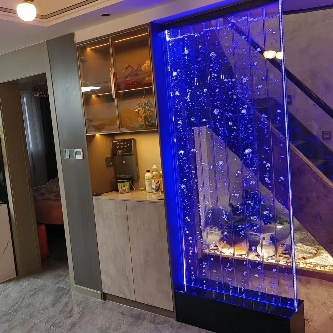Floor Standing Color Changing Fashion New Design LED Acrylic Water Bubble Wall Salon Decoration Led Acrylic Water Bubble Wall