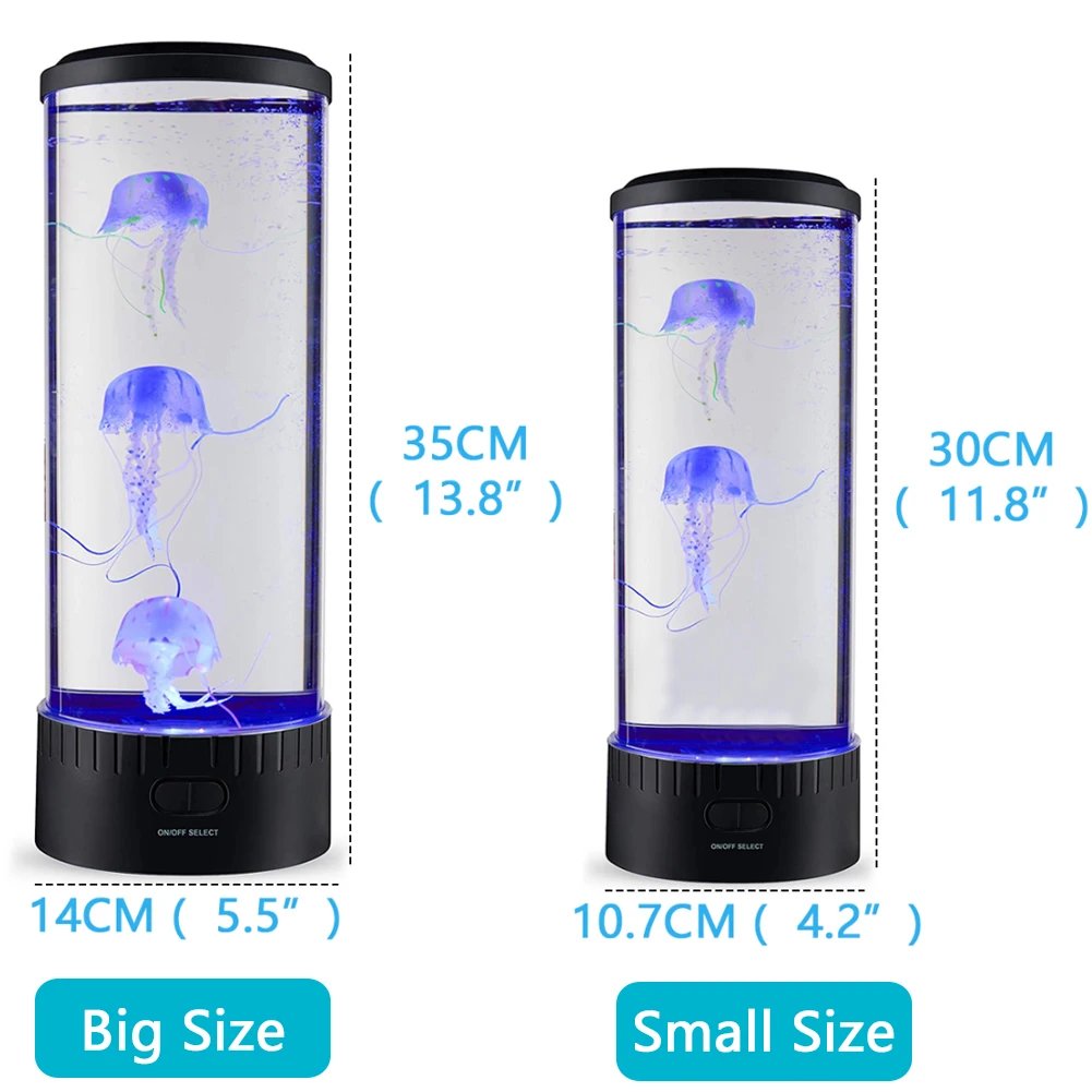 Jellyfish Lamp LED Night Light Remote Control Color Changing Home Decoration Lights Aquarium Birthday Gift for Kids USB Charging