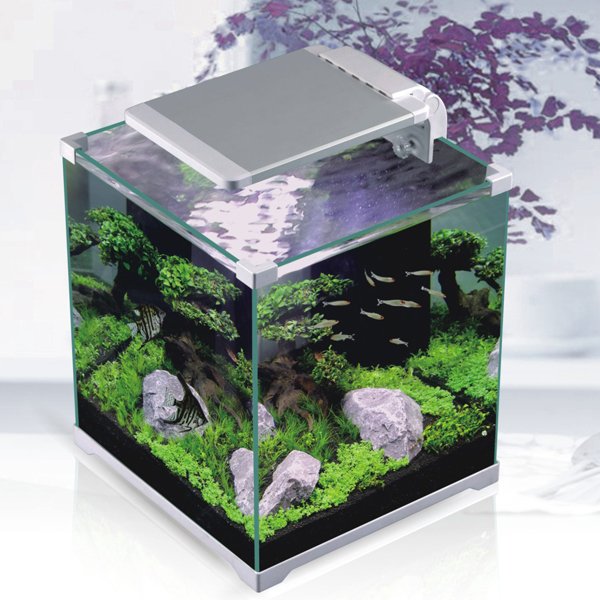 High Quality Classical Mini Aquarium Fish Tank for Home Use with Lighting Wave Pumps Made of Glass Acrylic Resin Office Hotel