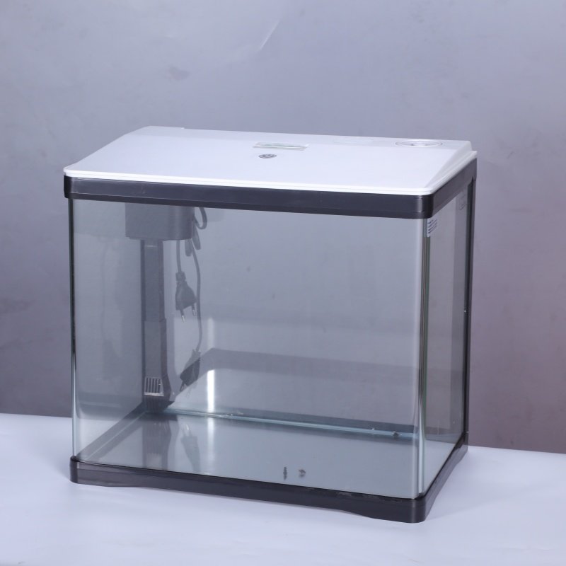 wholesale custom DG series touch switch LED light covered Integrated aquarium fish one-piece curved glass fish tank