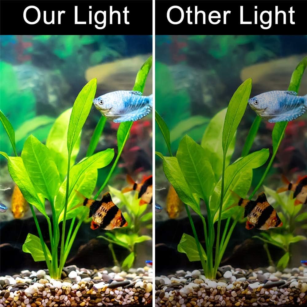 Aquarium Light 600lm Ultra Bright Model-X3 Libra Clip Lamp 6W 12 LED White Planted Fish Tank Lights