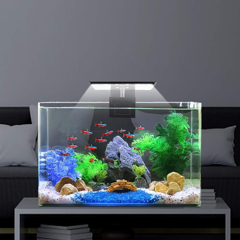 Aquarium Light 600lm Ultra Bright Model-X3 Libra Clip Lamp 6W 12 LED White Planted Fish Tank Lights