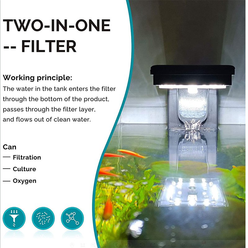 Chiye 6W Aquarium Colorful Light Filter Multi-Function for Fish Tank