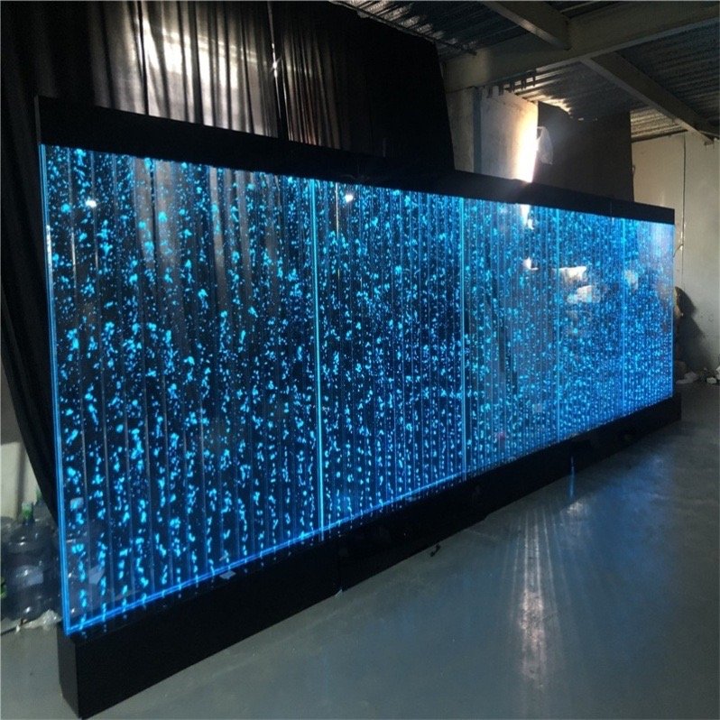 Color-Changing LED Indoor Floor Bubble Wall Water Fountain with Remote and Movable Home Decor Product