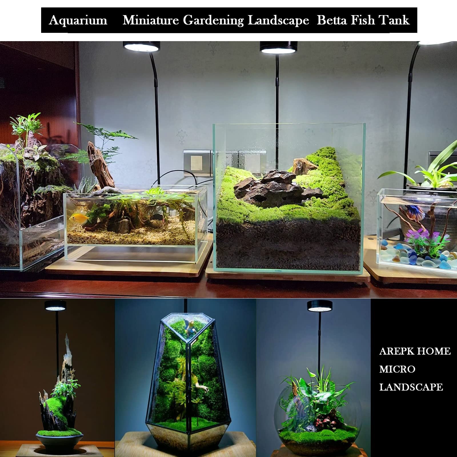 Aquarium Light Full Spectrum LED for Indoor Bamboo Mini LED Grow Light