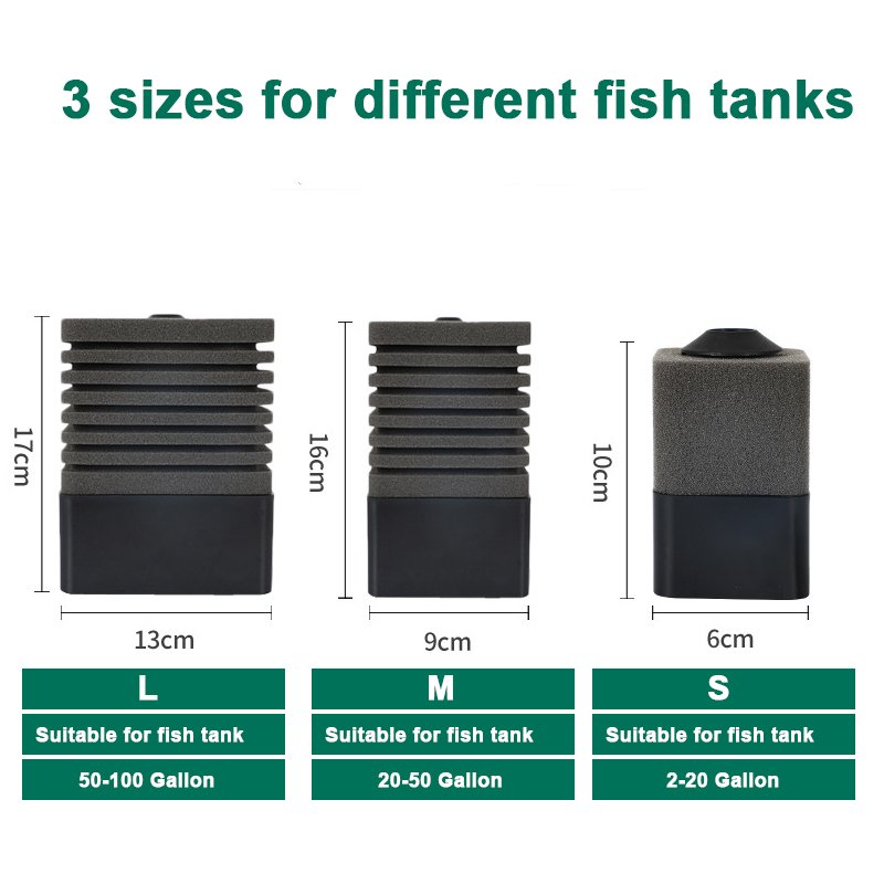 Bio Sponge Filter for Aquarium Whisper Submersible Filters for aquarium for Freshwater & Saltwater aquarium filter M