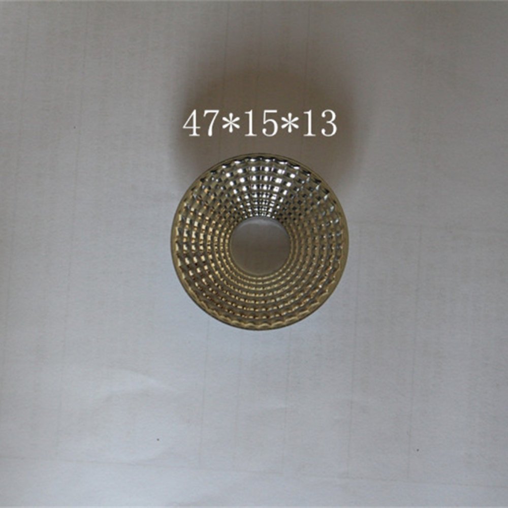 Custom Electroplated Silver Metal 1090 Aluminum Reflectors, Spinning Process Small Light Downlight Spotlight Cob Led Reflector