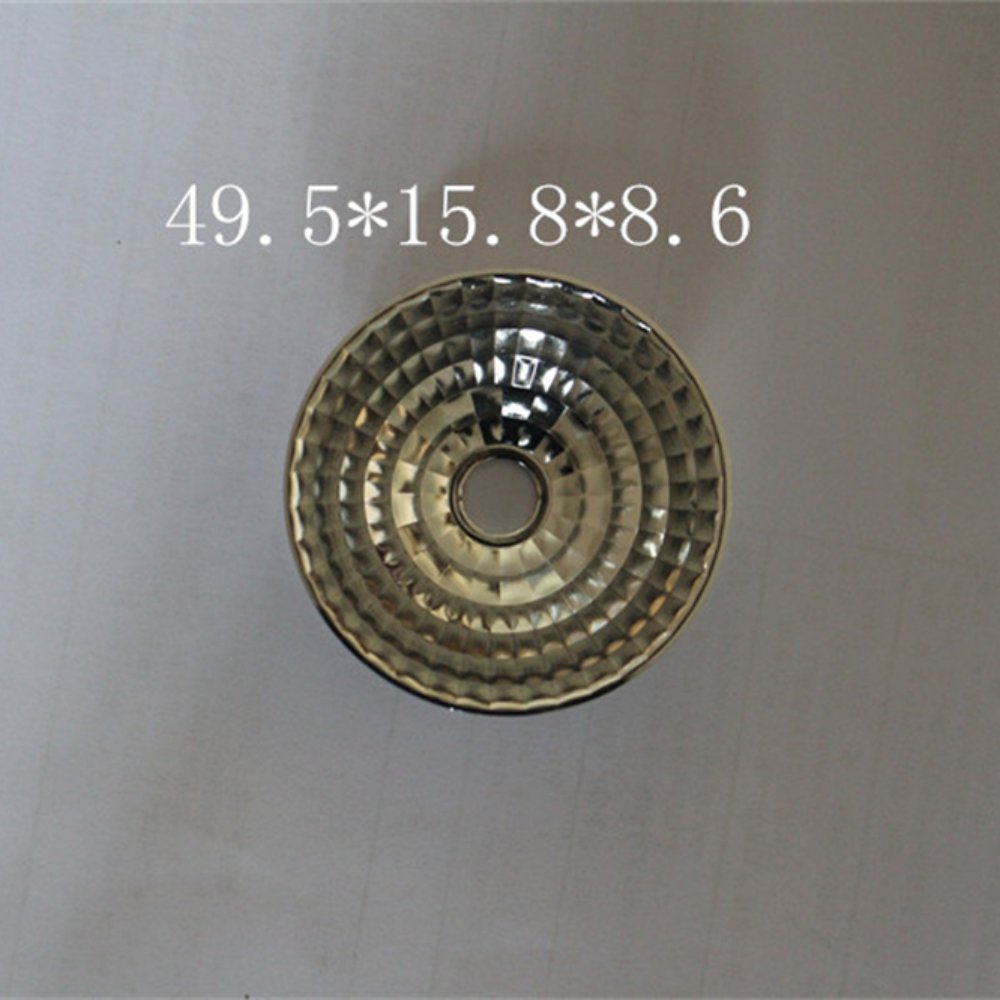 Custom Electroplated Silver Metal 1090 Aluminum Reflectors, Spinning Process Small Light Downlight Spotlight Cob Led Reflector