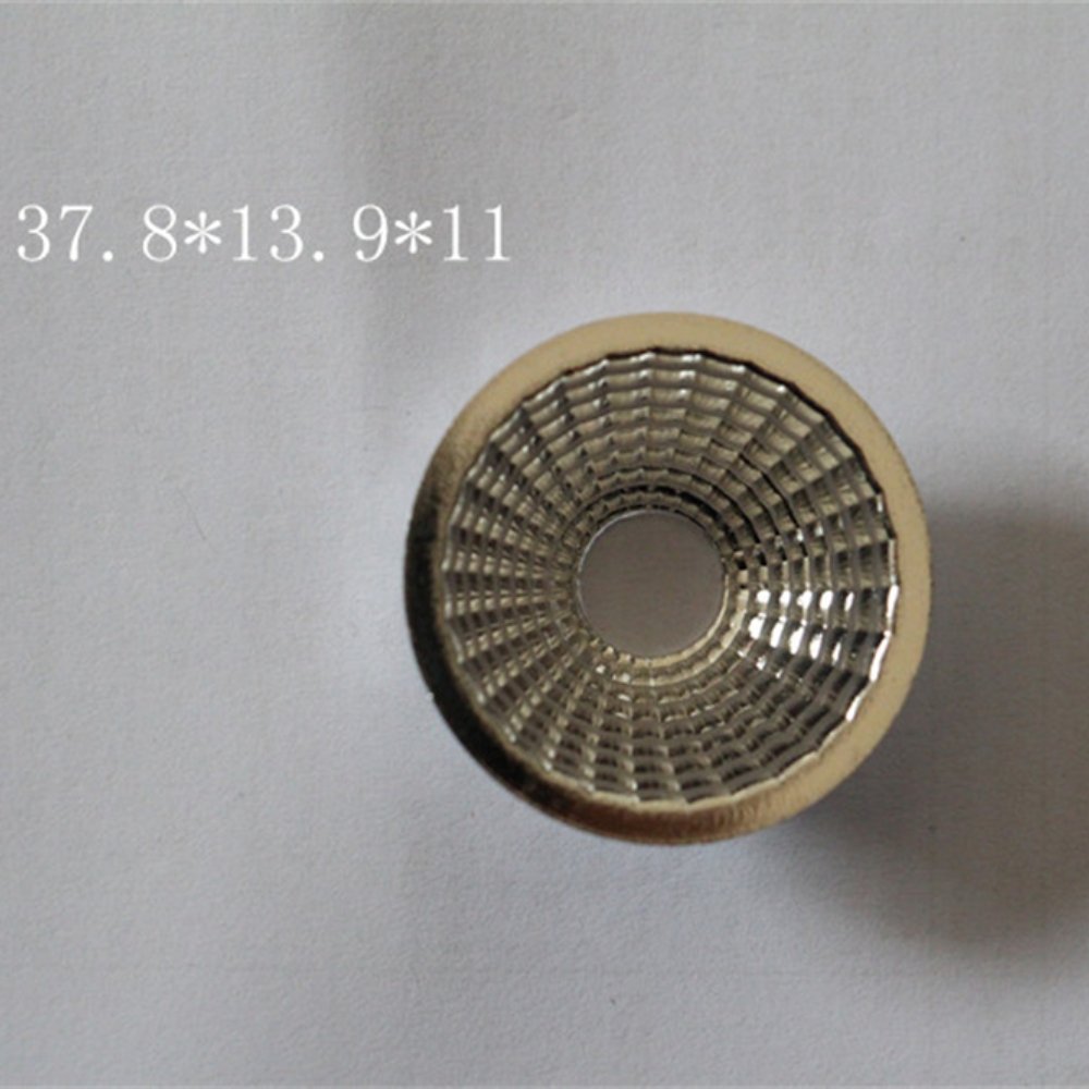 Custom Electroplated Silver Metal 1090 Aluminum Reflectors, Spinning Process Small Light Downlight Spotlight Cob Led Reflector