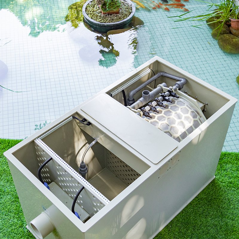 QLOZONE combi drum filter with uv light bio filter wholesale aquaculture aquarium pond filtration system fish koi pond filters