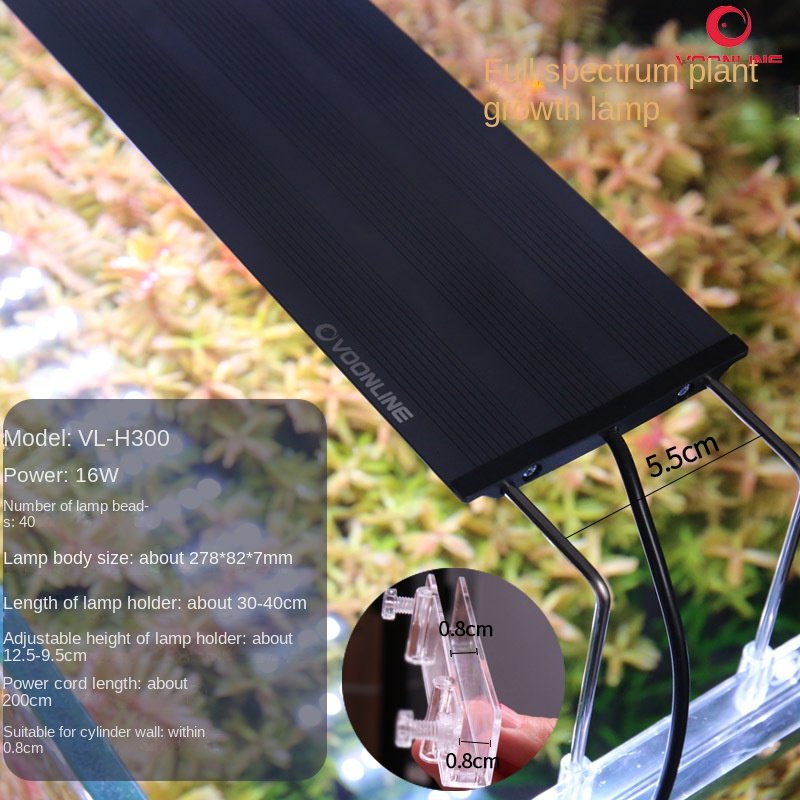 VOONLINE full spectrum LED aquarium light plant and fish tank lighting with retractable stand