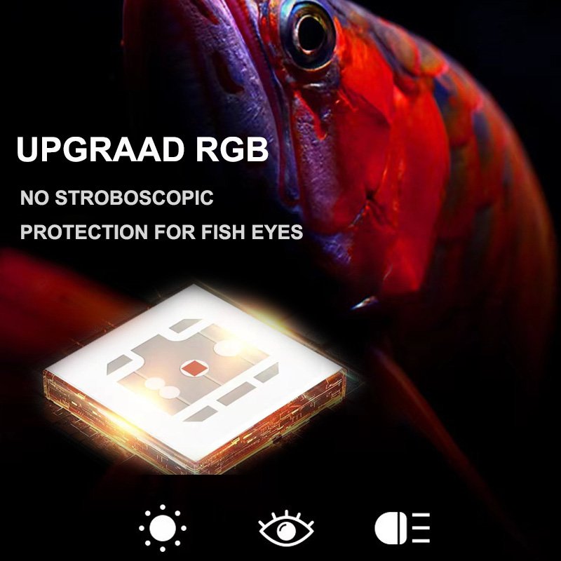 New upgrade RGB Submersible aquarium light 120cm fish tank with 11 colors option Red Dragon koi guppy lamp for arowana light