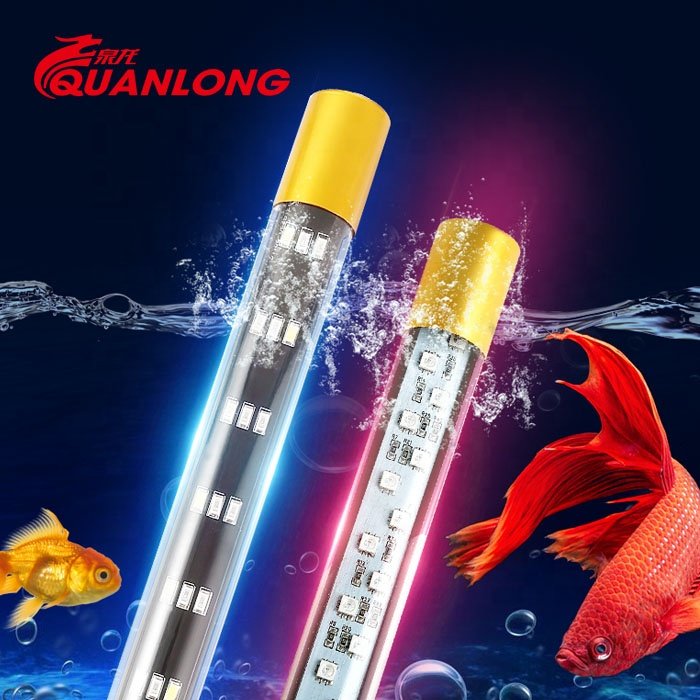 Quanlong submersible fish tank lamp marine 4 feet three rows led T8 aquarium led lighting wrgb aquarium light