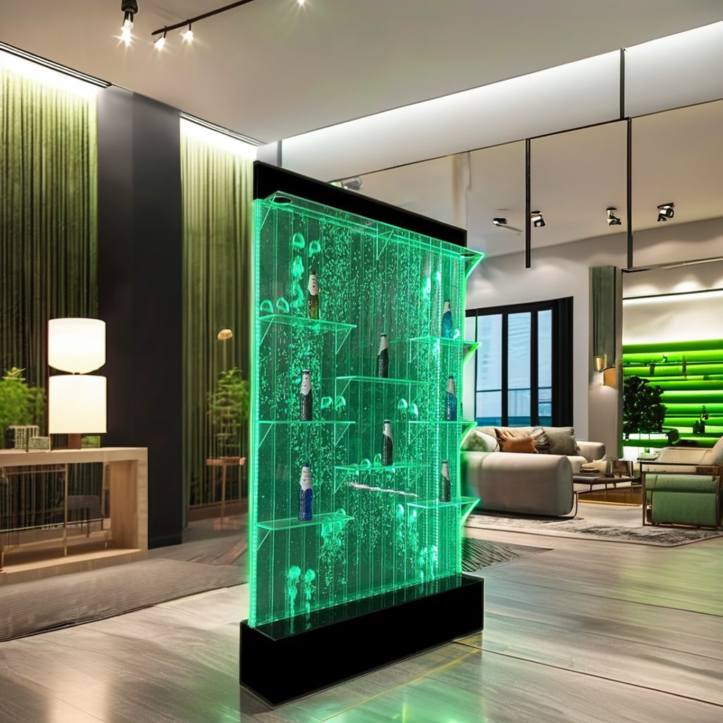 Acrylic water bubble wall panel with color changing LED light for indoor&outdoor decoration