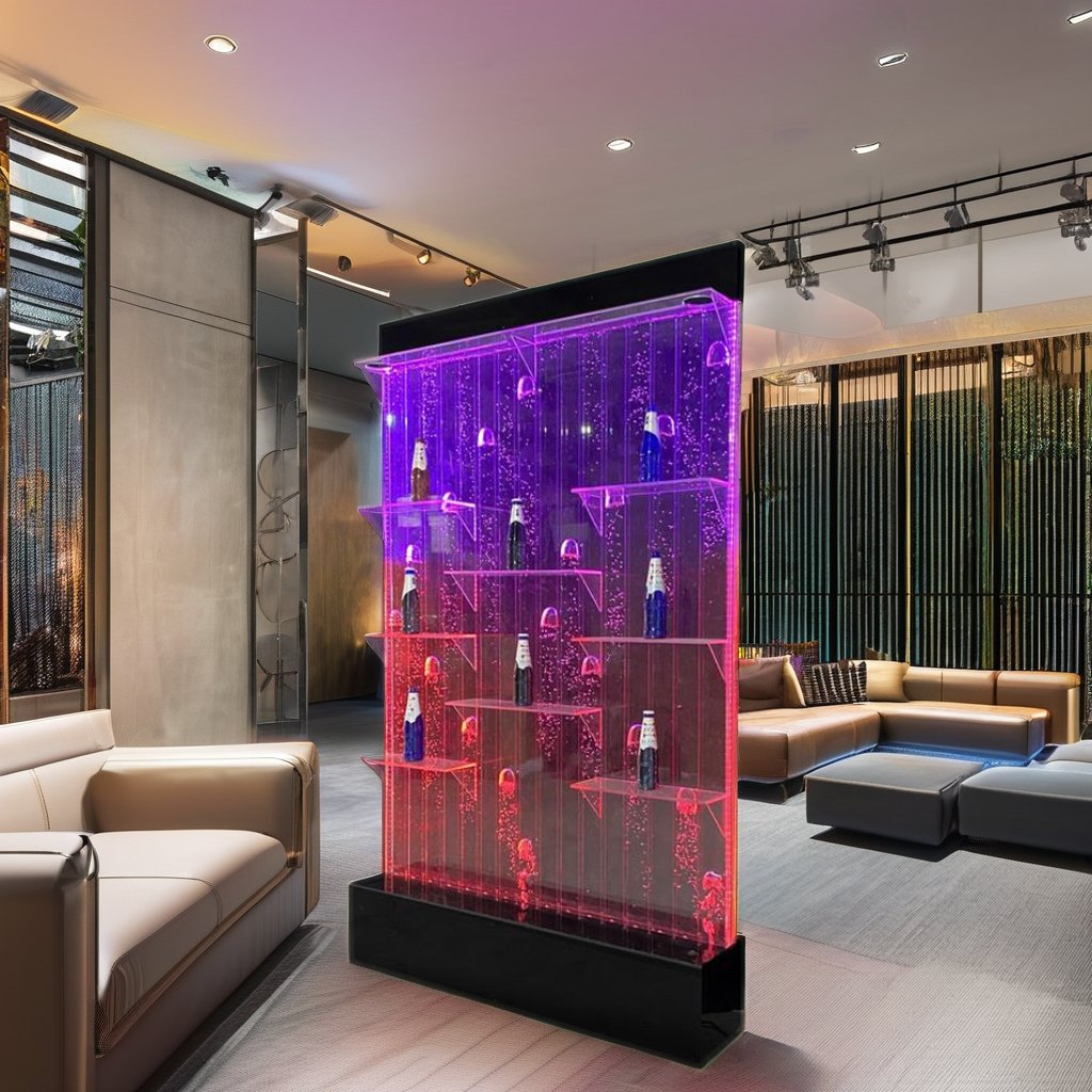 Acrylic water bubble wall panel with color changing LED light for indoor&outdoor decoration
