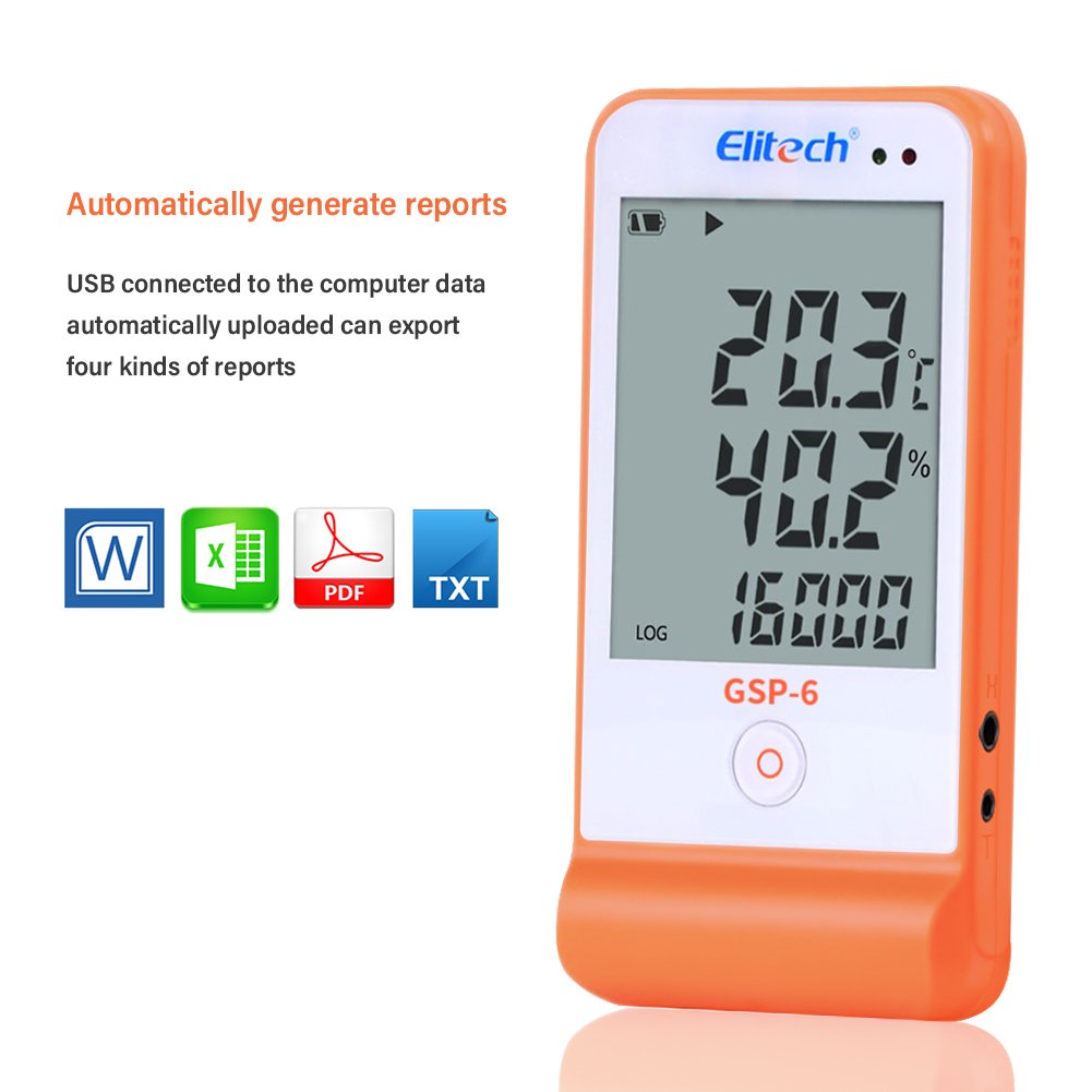 GSP-6 Digital USB Temperature Humidity Data Logger Built-in NTC Sensor High Precision Thermometer Data Logger
