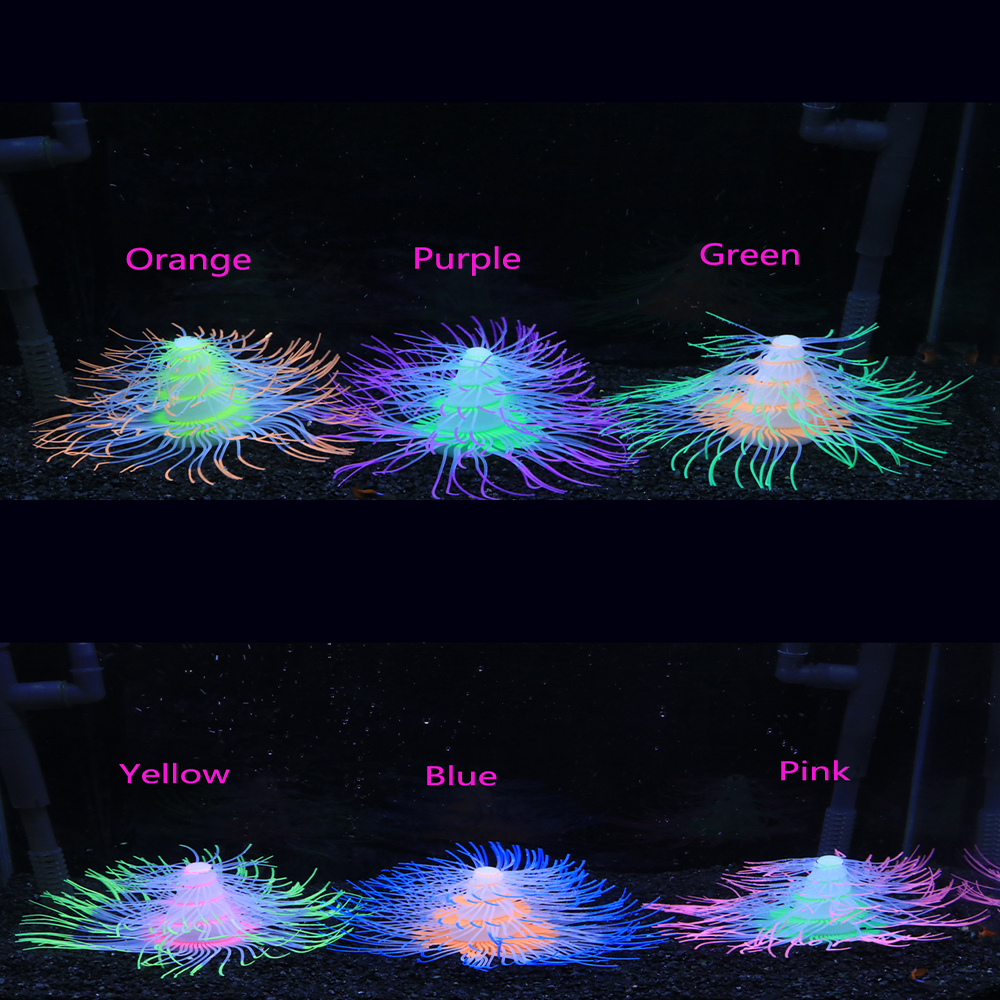 Aquariums & Accessories Fish Tank Decoration Mountain Non-Toxic Silicone Coral Mountain Colorful Coral Reef