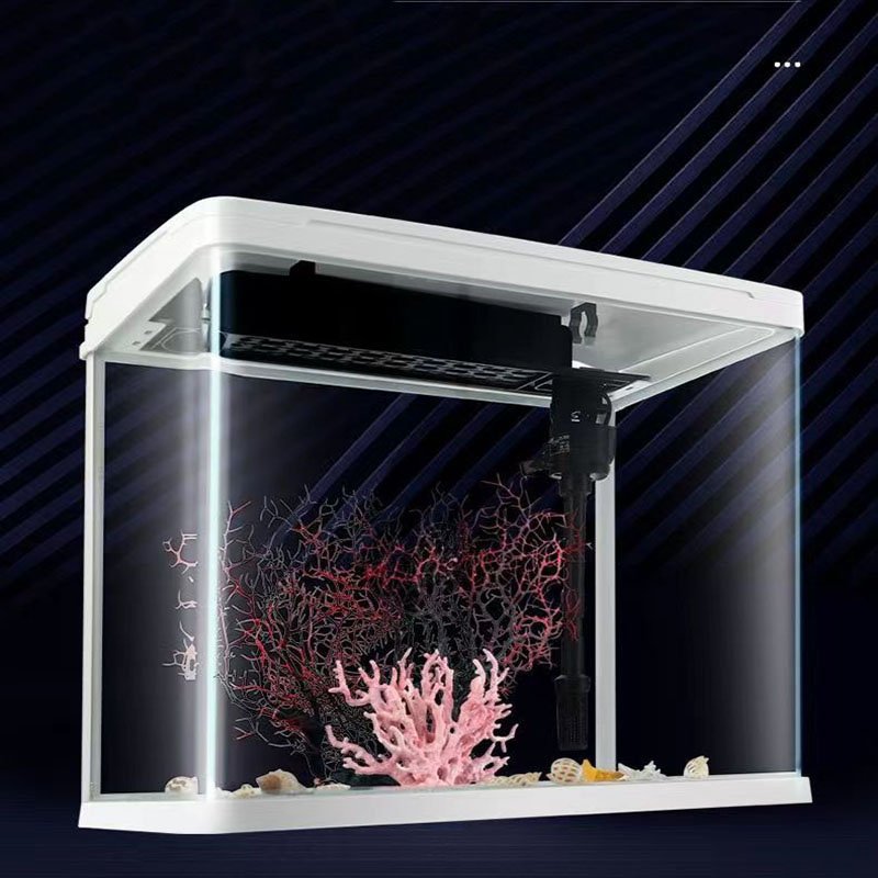 New office living room glass small fish tank mini aquarium