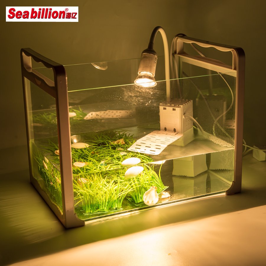 Seabillion Silent Water Tank Filter with Aquarium Turtle Light Uva Uvb Stone White Plastic Fish Tank Aquariums & Accessories 25W