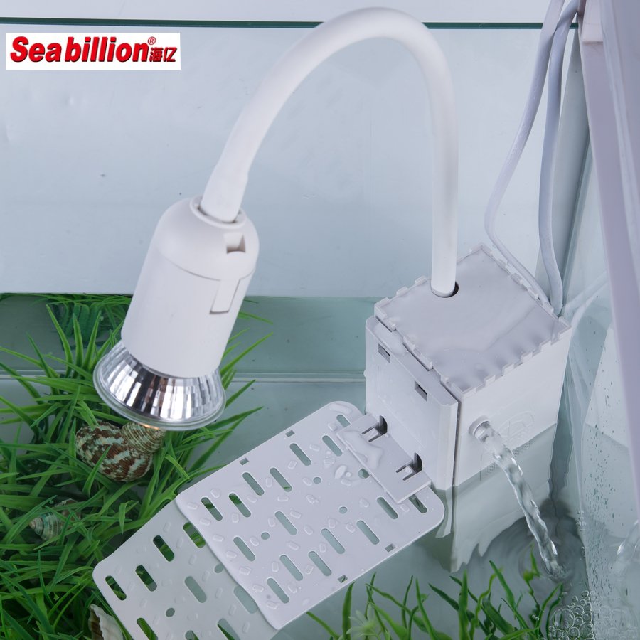 Seabillion Silent Water Tank Filter with Aquarium Turtle Light Uva Uvb Stone White Plastic Fish Tank Aquariums & Accessories 25W