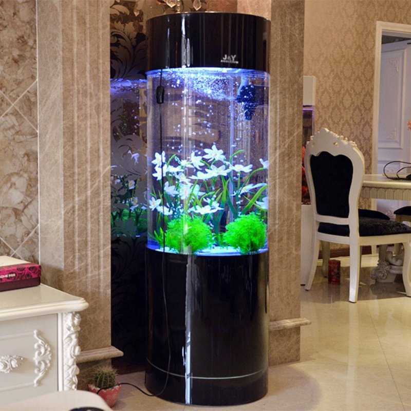 Round Aquarium cylindrical fish tank Acrylic Aquarium indoor artificial cylinder acrylic fish aquarium