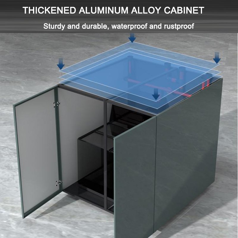 Factory direct sales of indoor aluminum aquariums with LED lights and glass aquariums for household Ultra white glass fish tank