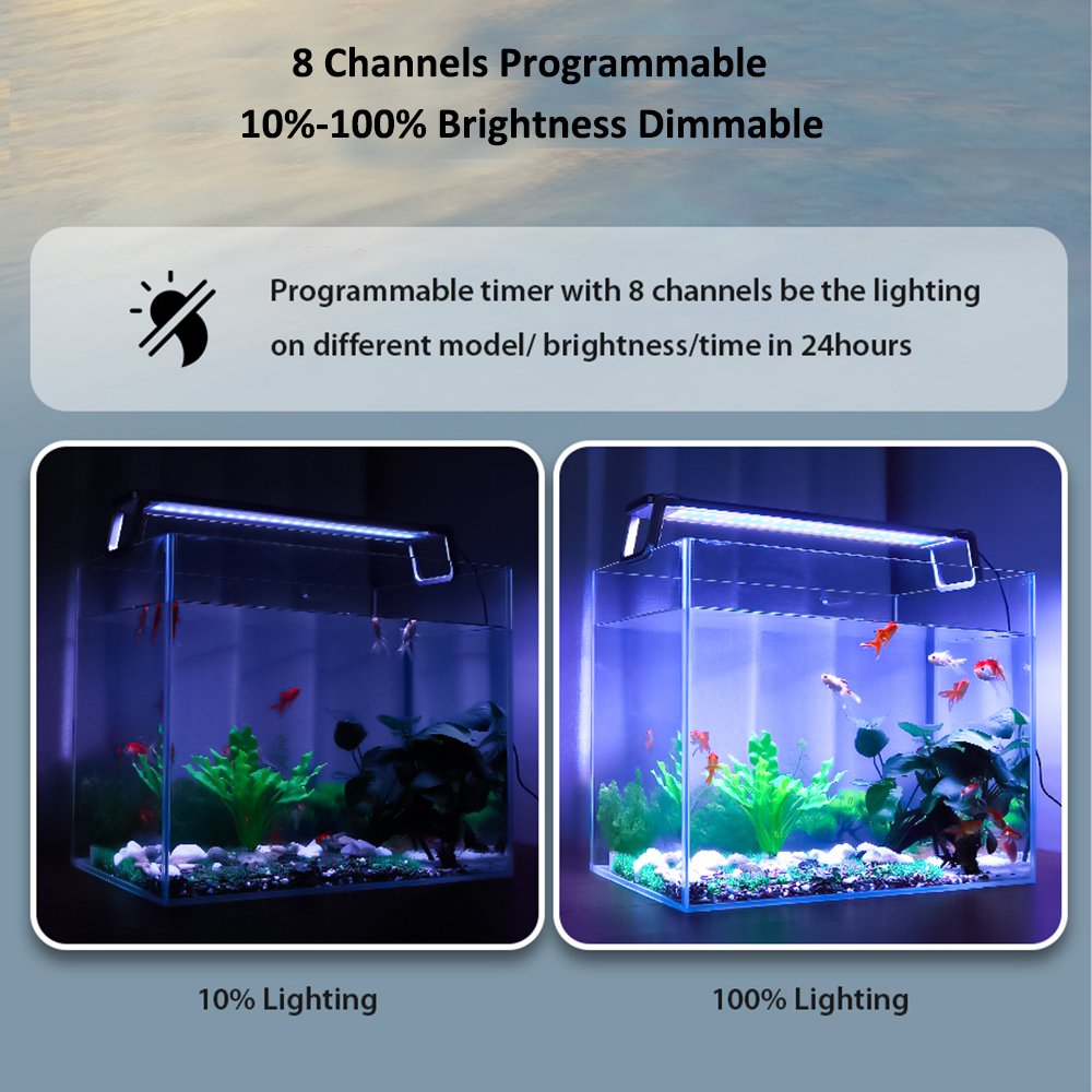 75CM 40W Programmable smart aquarium lights fish tank led light aquarium for saltwater and freshwater plants