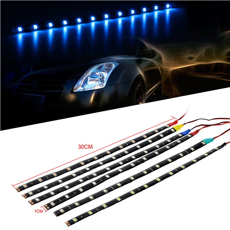 LED SMD 5050 WHITE STRIP LIGHT 30CM CAR DRL BIKE BOAT FLEXIBLE GRILL AQUARIUM 12V