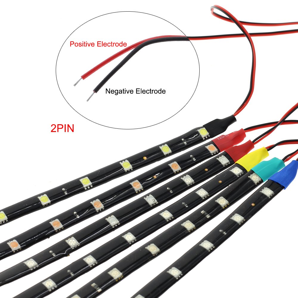 LED SMD 5050 WHITE STRIP LIGHT 30CM CAR DRL BIKE BOAT FLEXIBLE GRILL AQUARIUM 12V