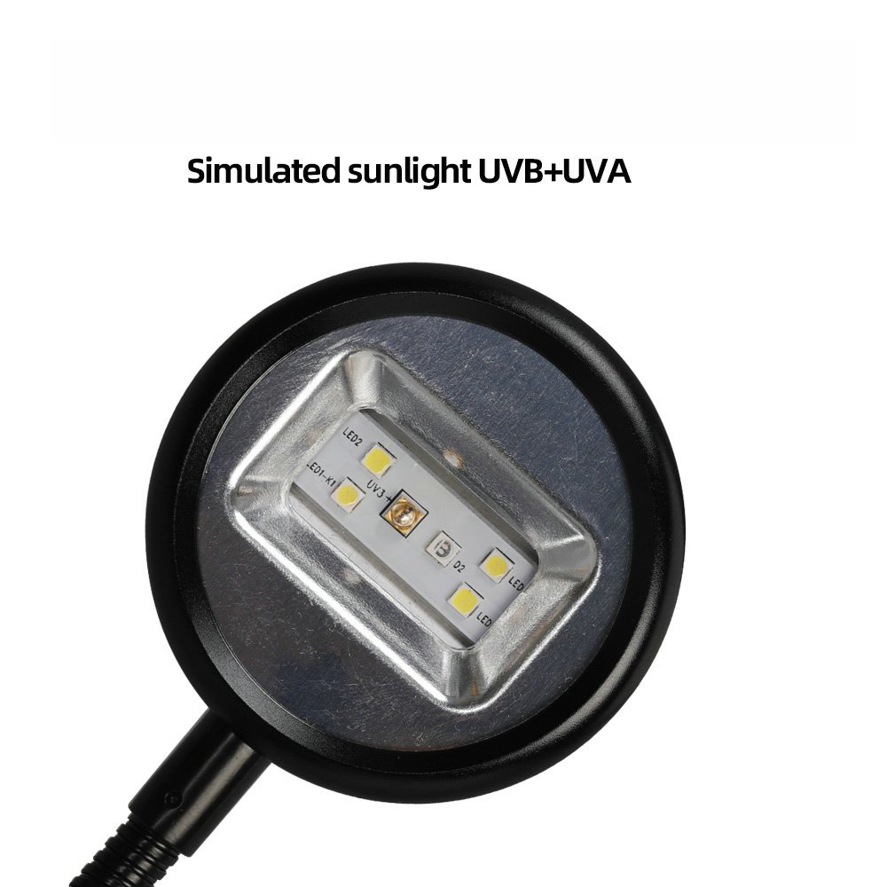 Turtle full spectrum basking light snake lizard reptile calcium waterproof mini UVB clip light aquarium aquascape supplies