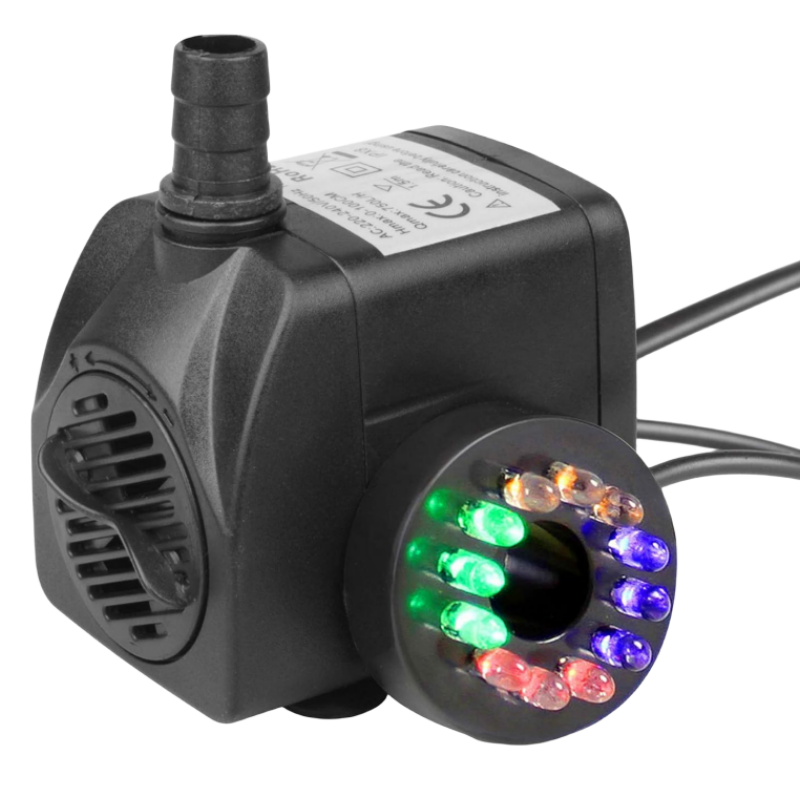 JUYANG Wholesale High Quality Aquarium Submersible Fountain Water Pump Adjustable Mini Fountain Pump with Led Light