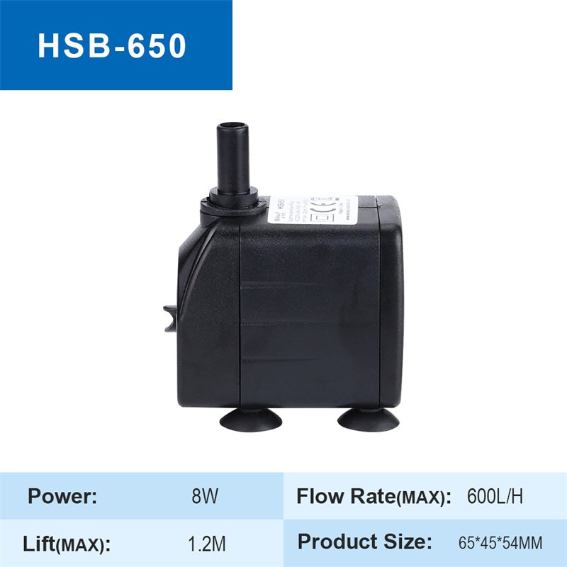 JUYANG Wholesale High Quality Aquarium Submersible Fountain Water Pump Adjustable Mini Fountain Pump with Led Light